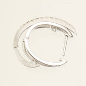 18K Diamond Design Earrings - Silver