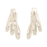 18K ダイヤモンドデザインピアス シルバー