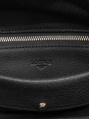 Suede Anagram Amazona Handbag Black