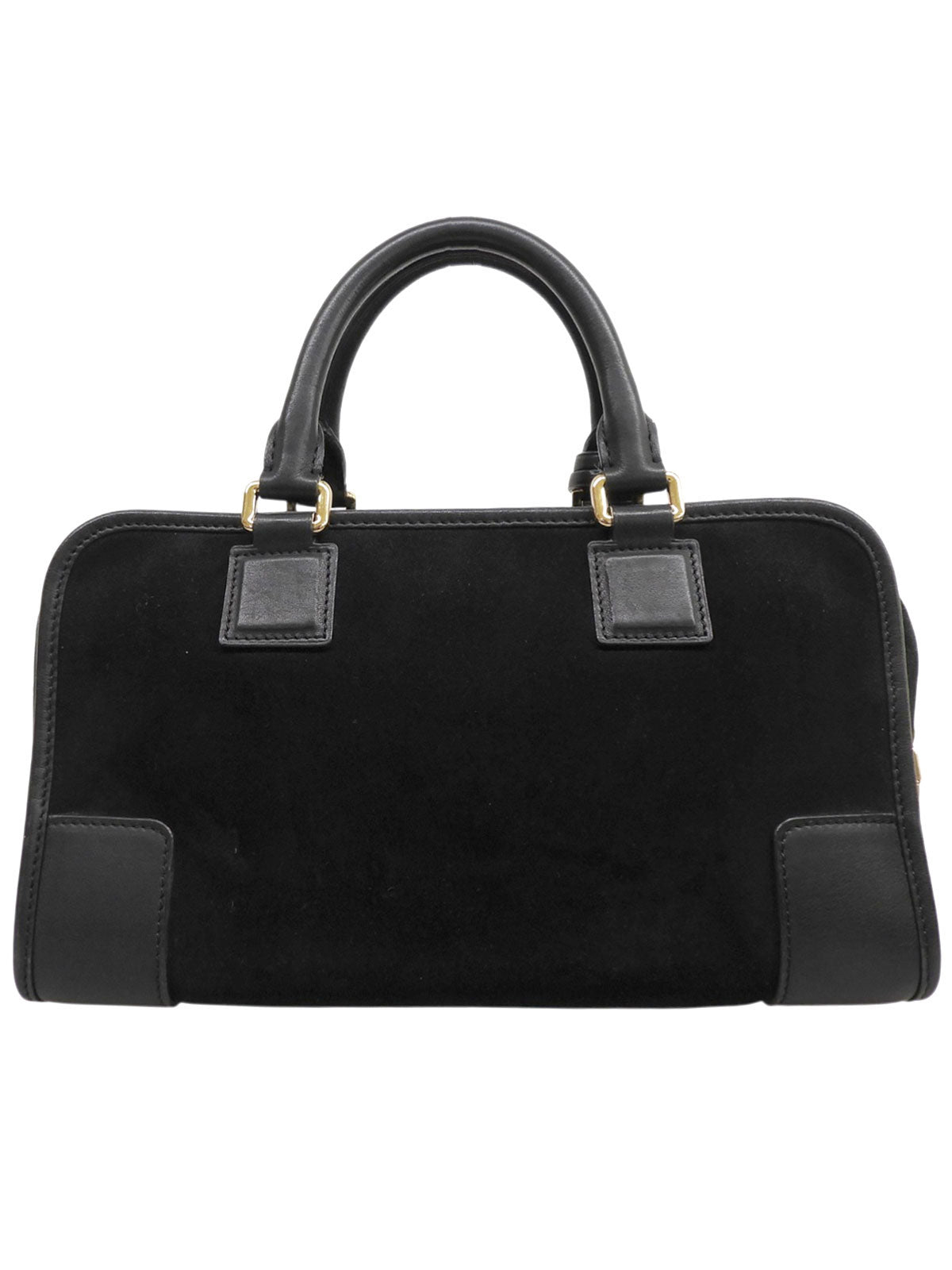 Suede Anagram Amazona Handbag Black