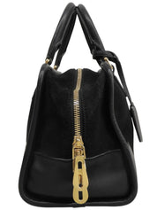 Suede Anagram Amazona Handbag Black