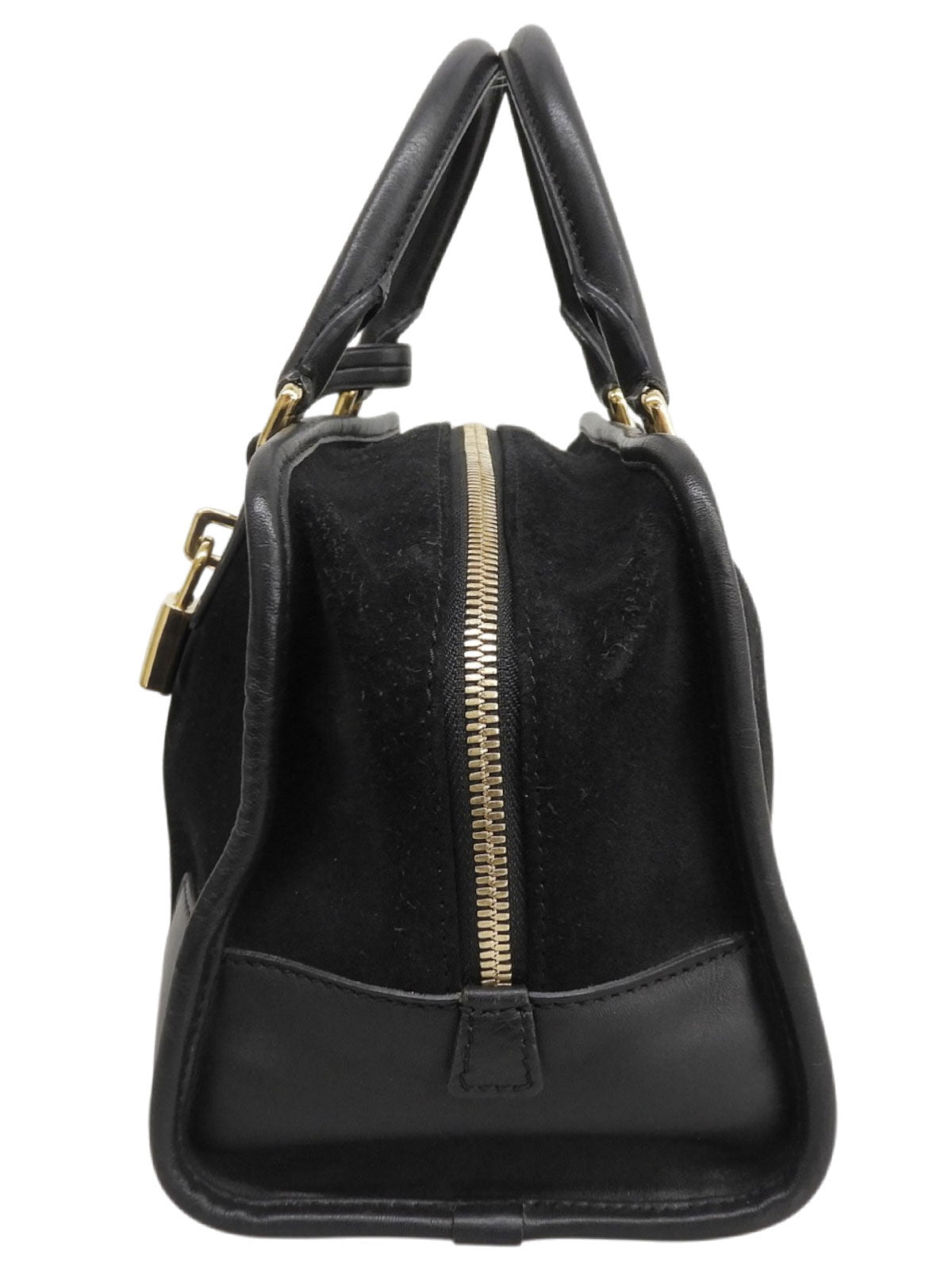 Suede Anagram Amazona Handbag Black