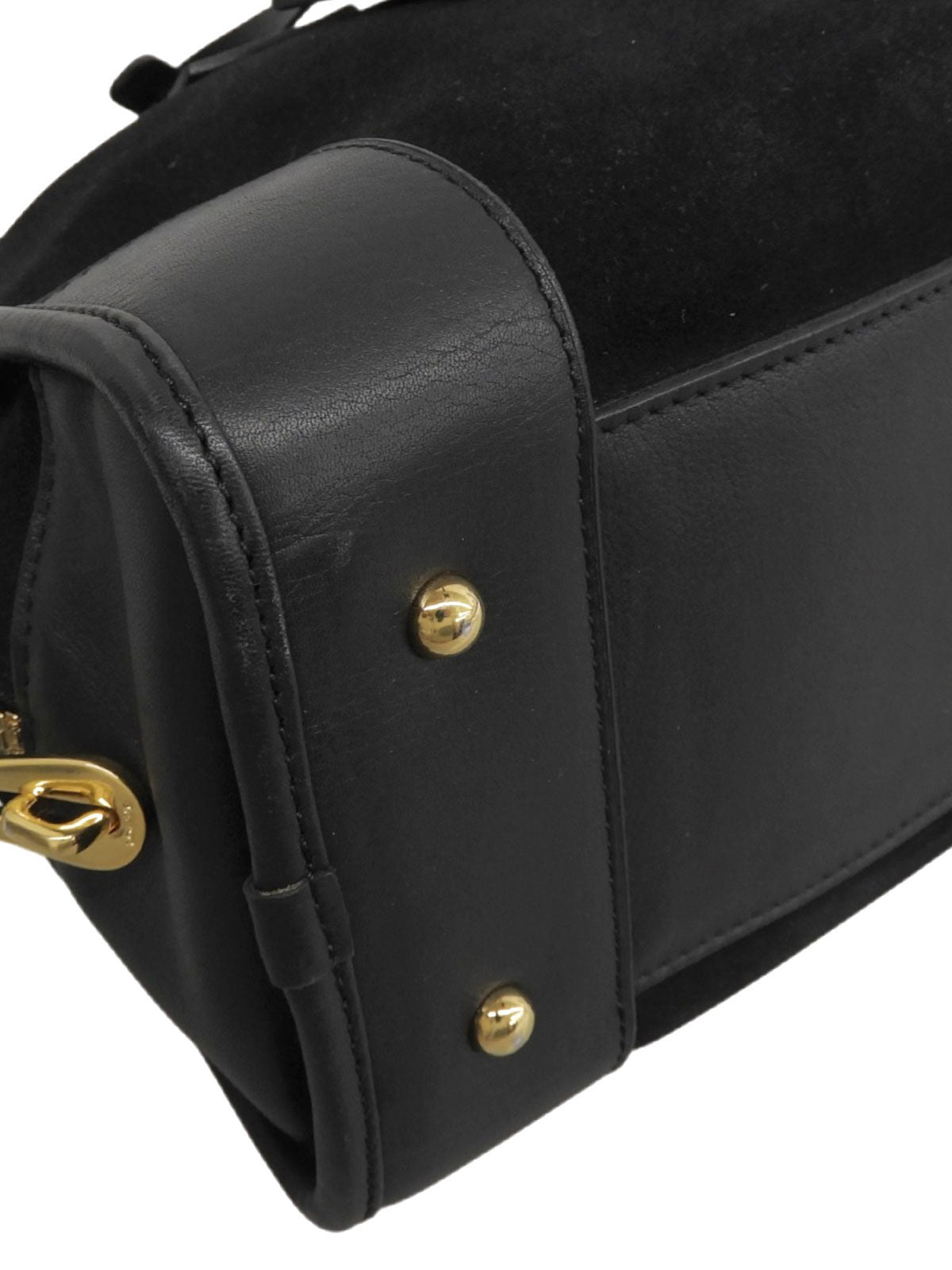 Suede Anagram Amazona Handbag Black