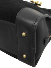 Suede Anagram Amazona Handbag Black