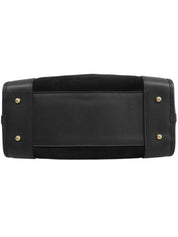 Suede Anagram Amazona Handbag Black