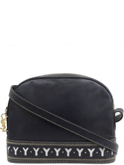 Y-cut Logo Charm Shoulder Bag Navy