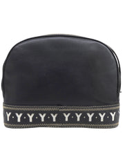 Y-cut Logo Charm Shoulder Bag Navy