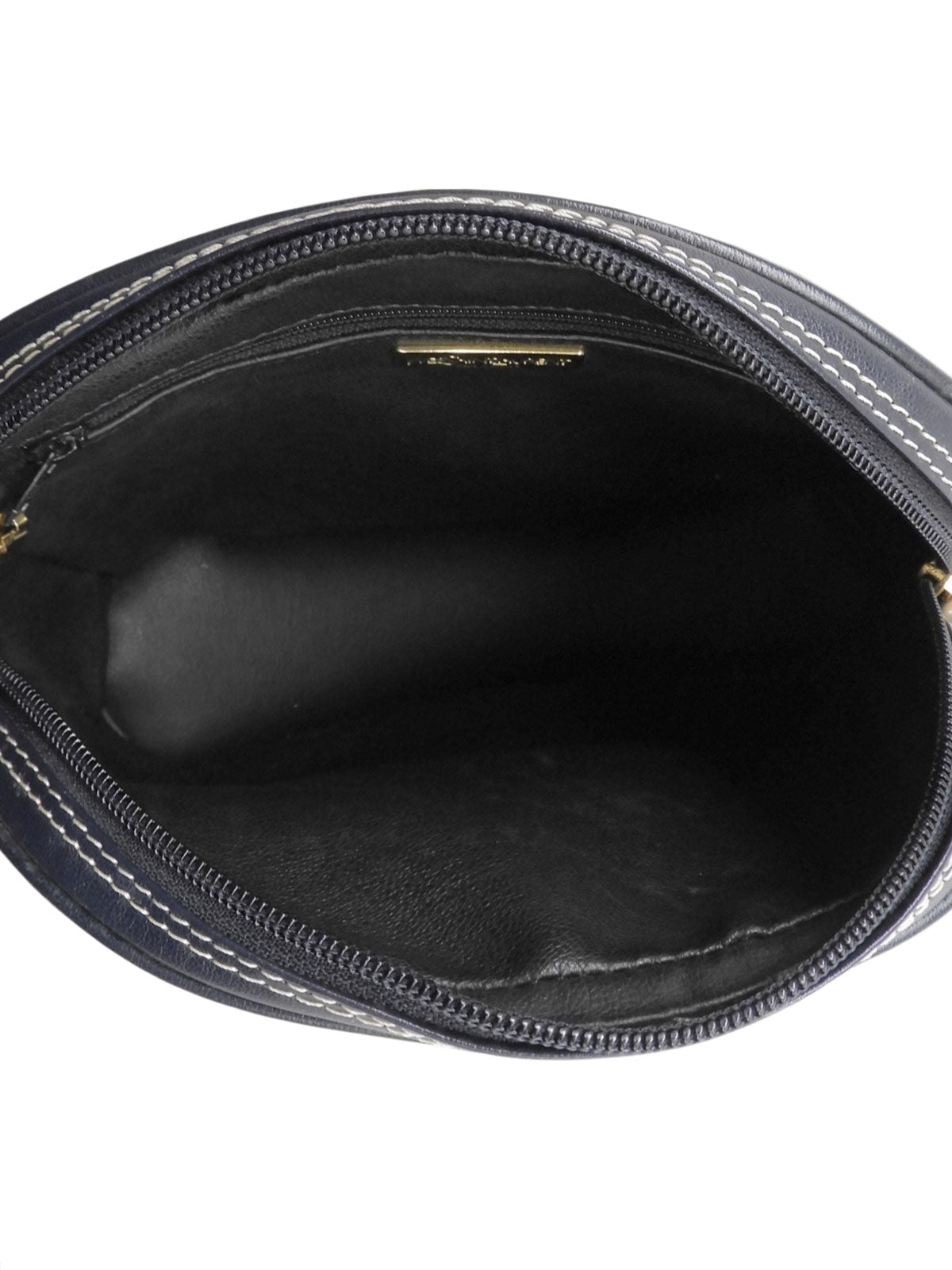 Y-cut Logo Charm Shoulder Bag Navy