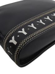 Y-cut Logo Charm Shoulder Bag Navy