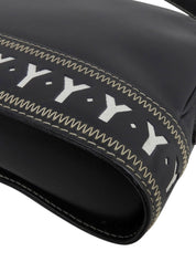 Y-cut Logo Charm Shoulder Bag Navy