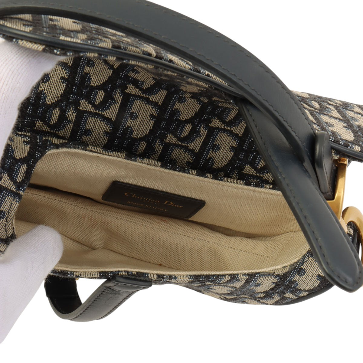 Trotter Pattern Saddle Bag Mini Navy