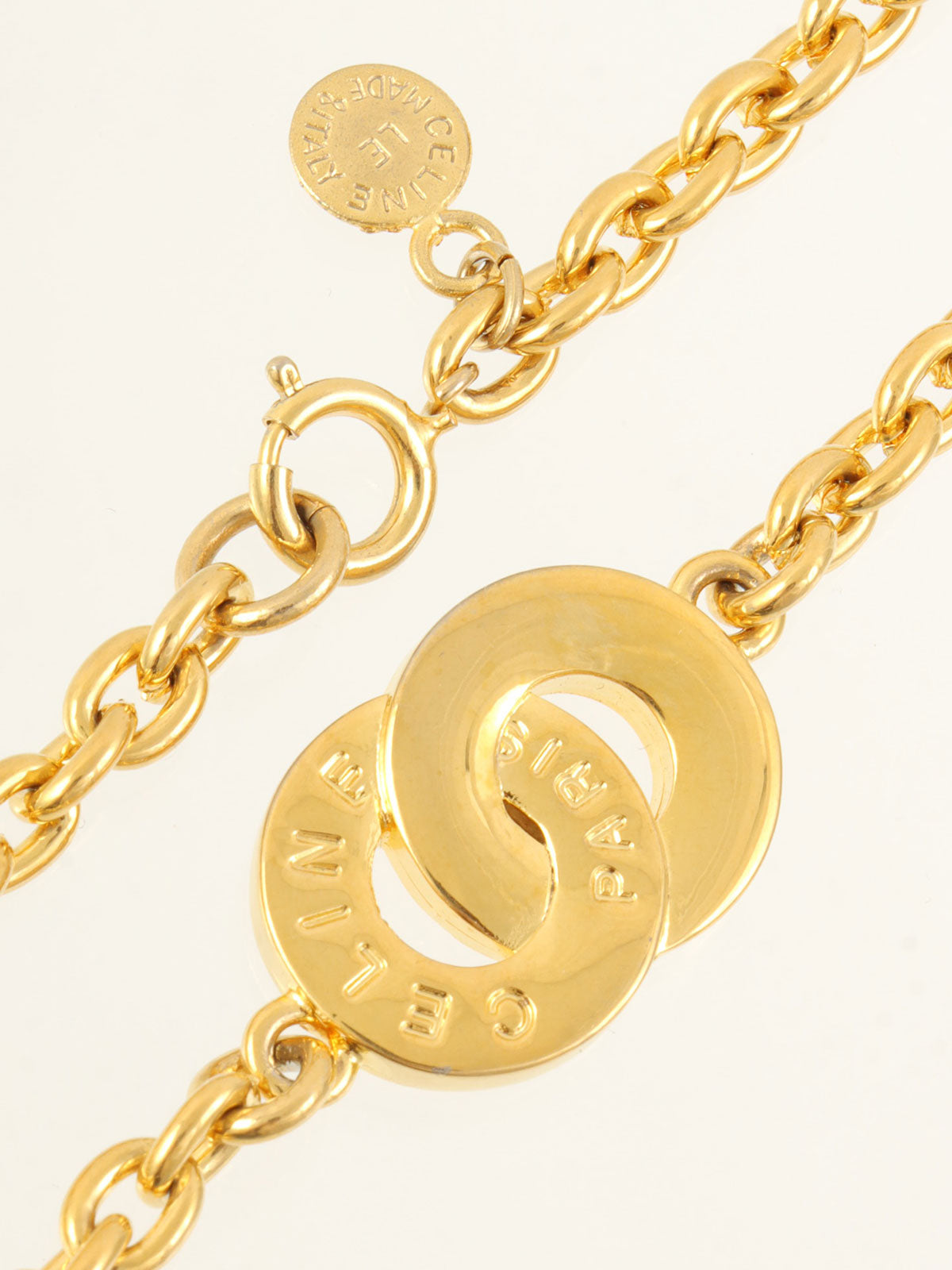 Double Circle Logo Plate Choker Gold