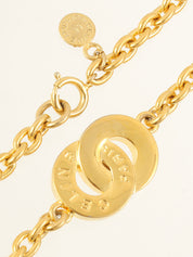 Double Circle Logo Plate Choker Gold