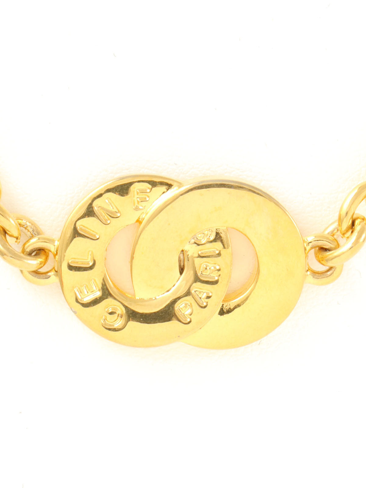 Double Circle Logo Plate Choker Gold
