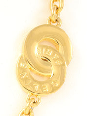 Double Circle Logo Plate Choker Gold