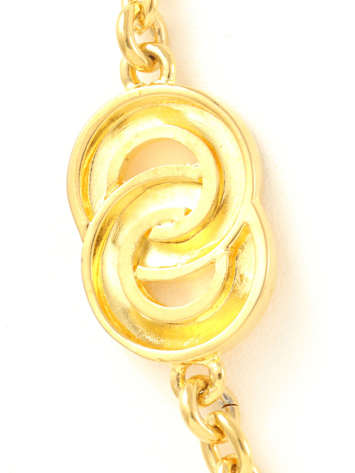 Double Circle Logo Plate Choker Gold