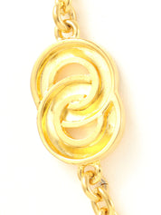 Double Circle Logo Plate Choker Gold