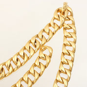 Perfume Bottle Motif Chain Belt Gold
