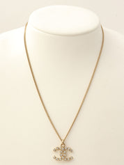 2002年製 ラインストーンCCマークネックレス ゴールド