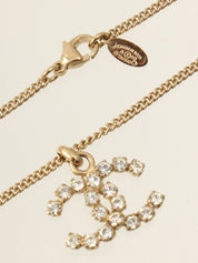 2002年製 ラインストーンCCマークネックレス ゴールド