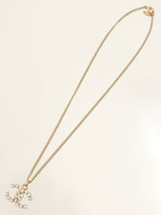 2002年製 ラインストーンCCマークネックレス ゴールド