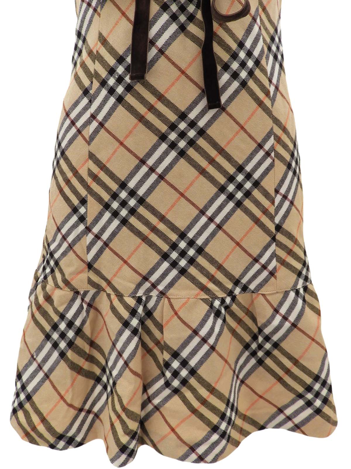 Nova Check Pattern Sleeveless Mini Dress #36 Beige