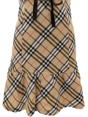 Nova Check Pattern Sleeveless Mini Dress #36 Beige