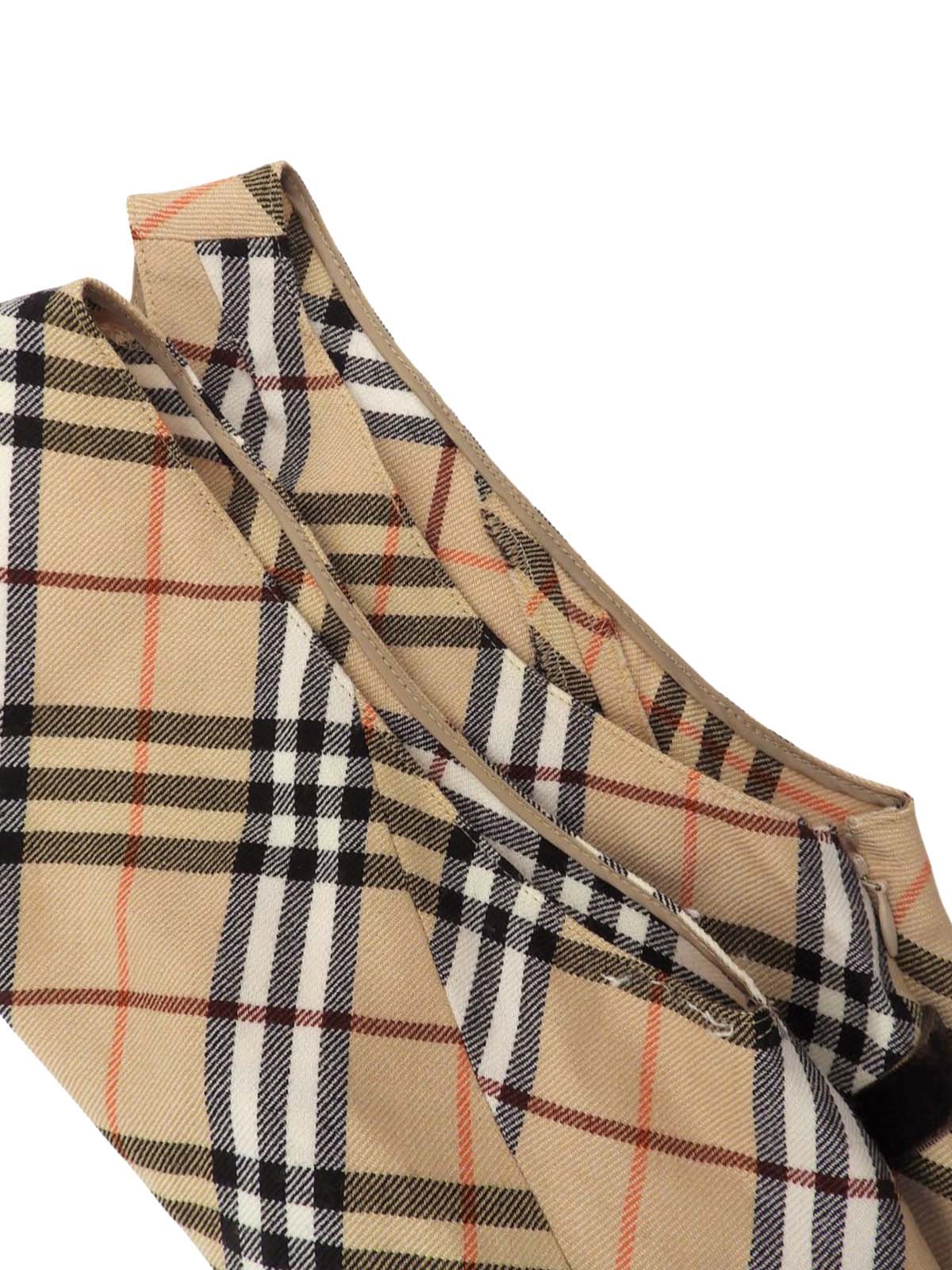 米色 Nova 格纹无袖迷你连衣裙