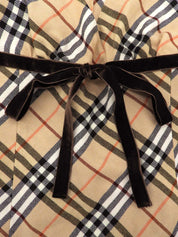 米色 Nova 格纹无袖迷你连衣裙