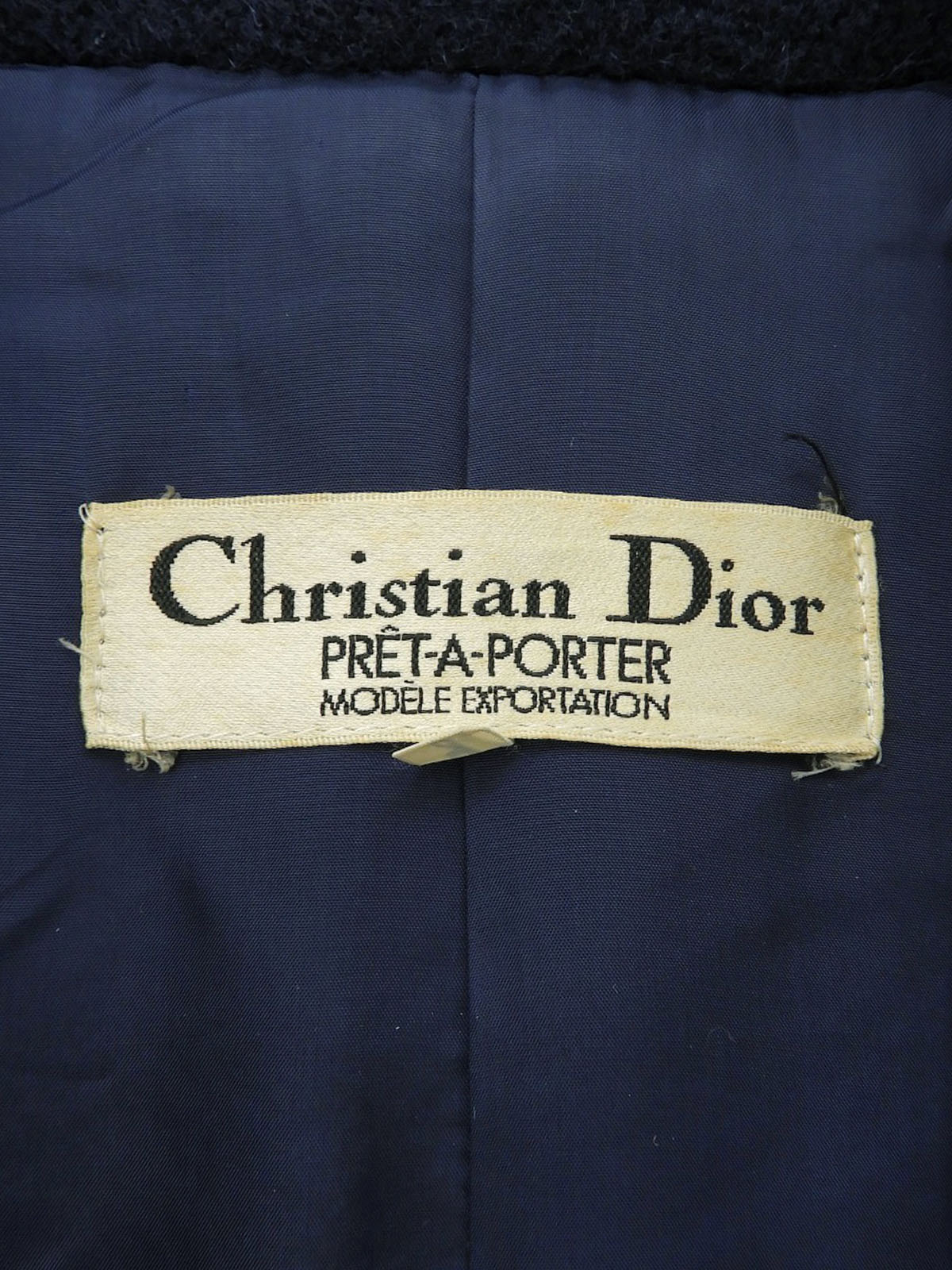 ウールロングコート ネイビー