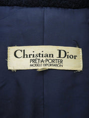 ウールロングコート ネイビー