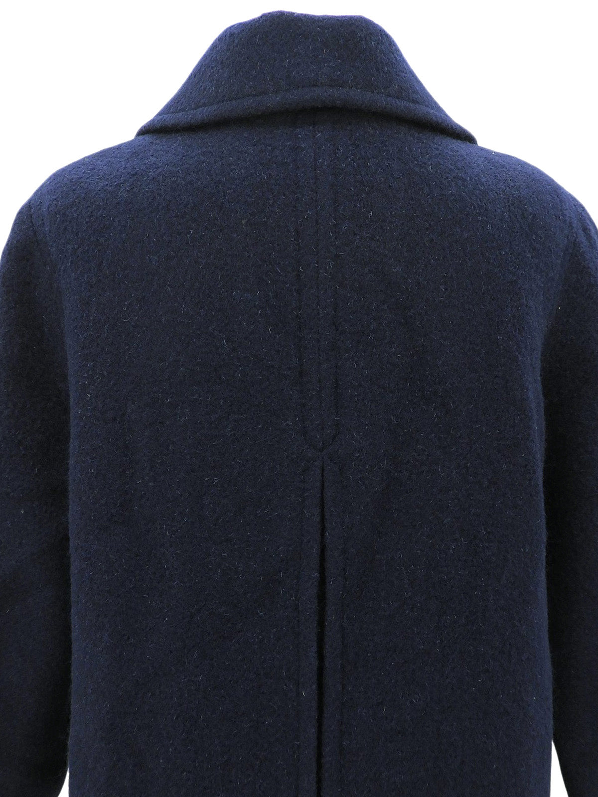 ウールロングコート ネイビー