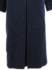 ウールロングコート ネイビー