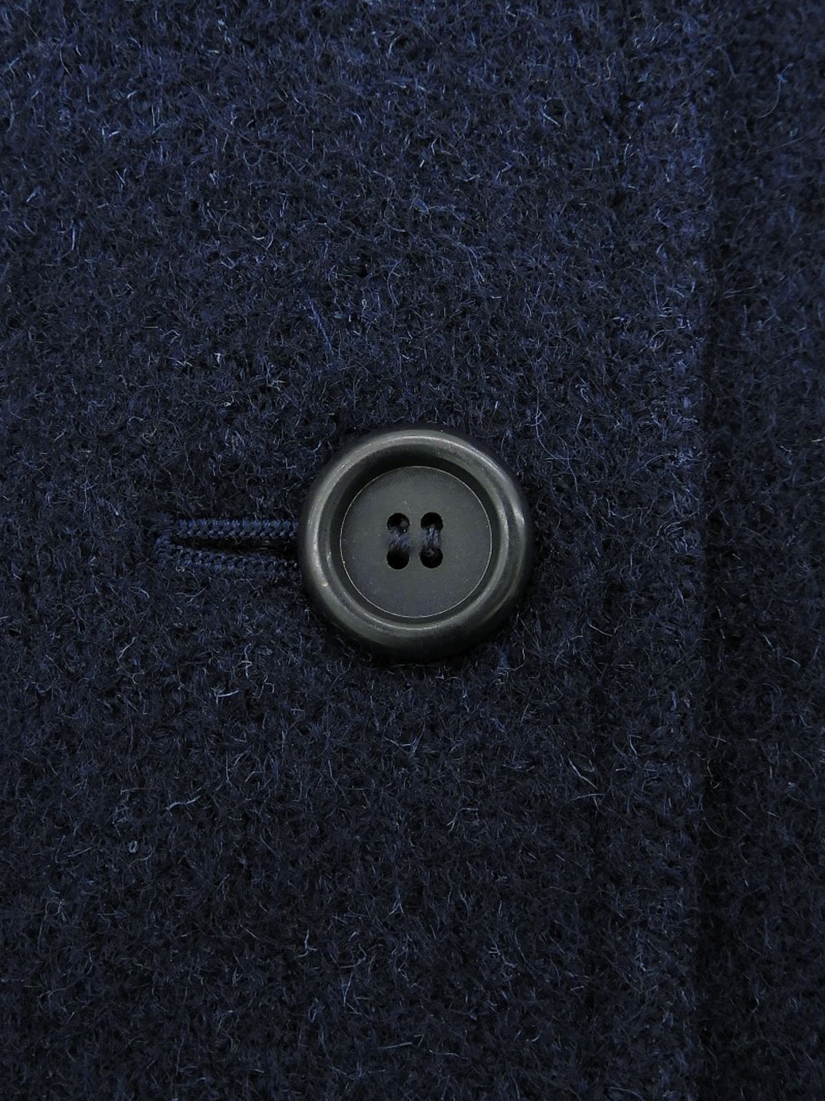 ウールロングコート ネイビー