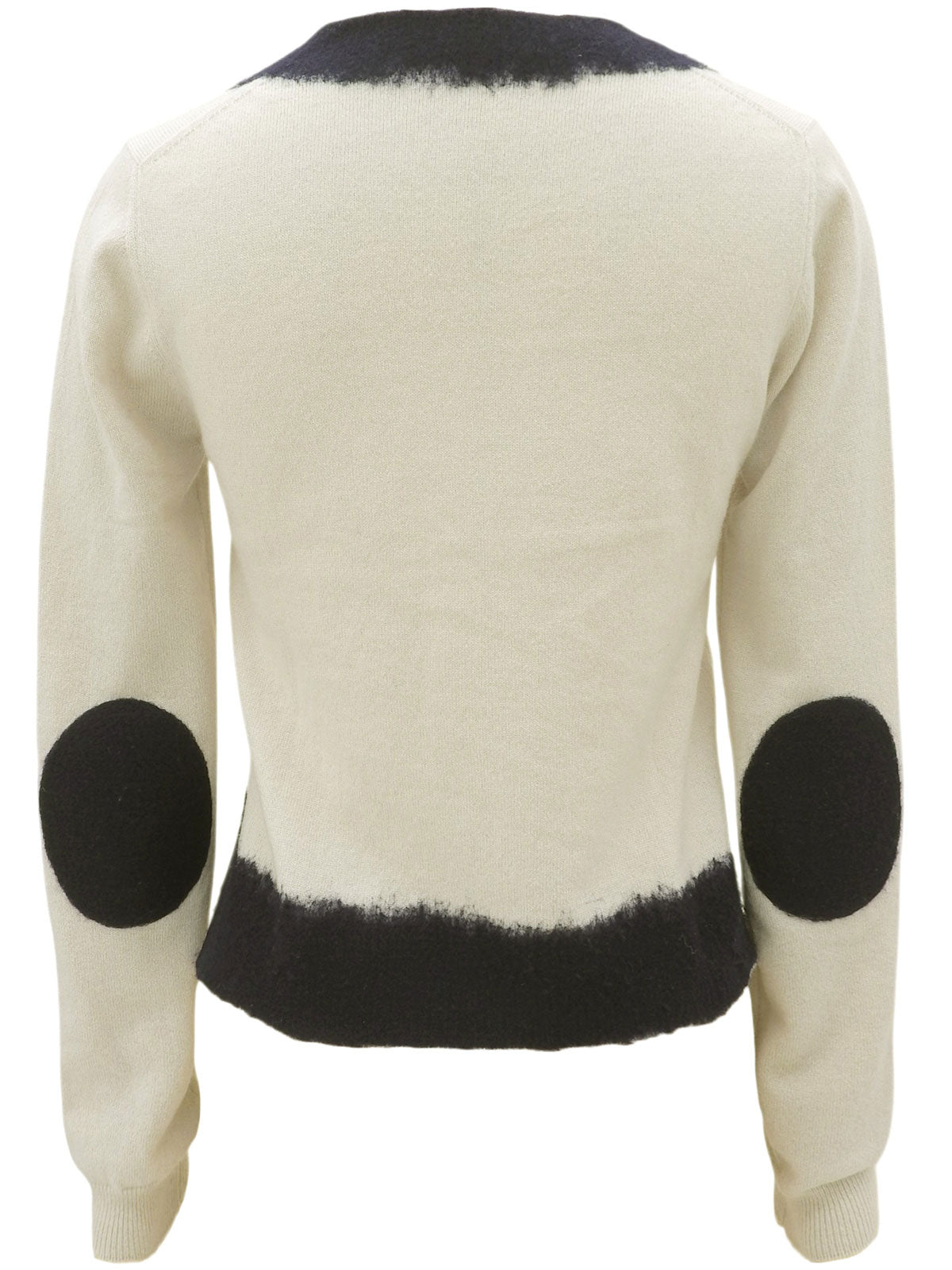 Cashmere Knit Top #38 Ivory/Navy