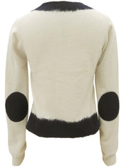 Cashmere Knit Top #38 Ivory/Navy