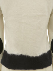Cashmere Knit Top #38 Ivory/Navy