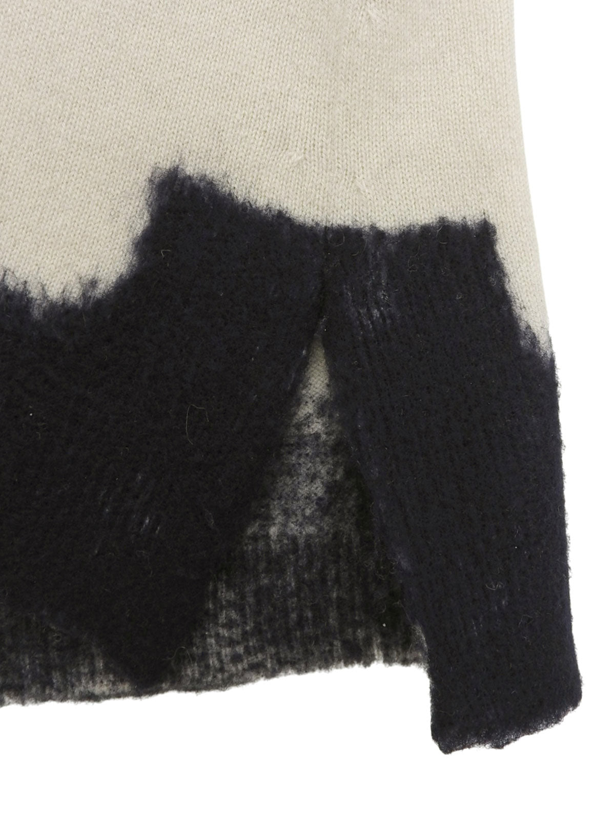 Cashmere Knit Top #38 Ivory/Navy