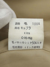 ファーウールロングコート ベージュ #9