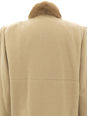 ファーウールロングコート ベージュ #9