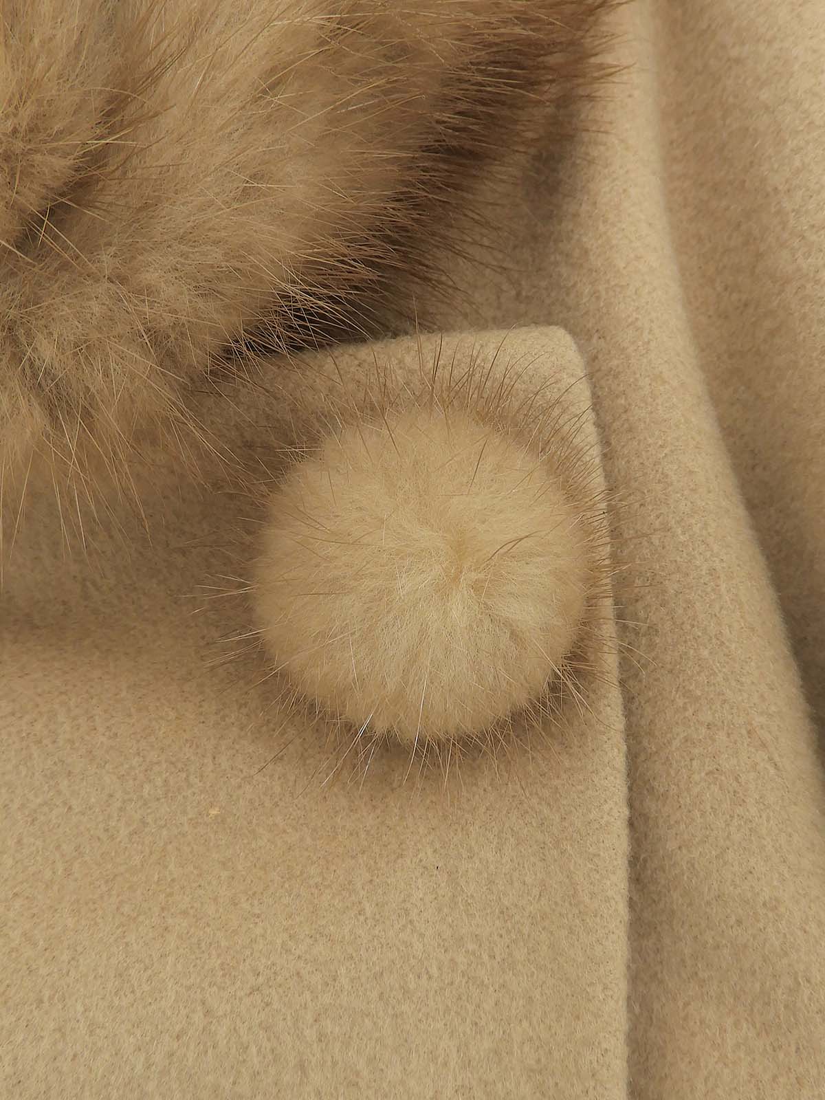 ファーウールロングコート ベージュ #9