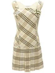 ノバチェックパターンキャミソールワンピース アイボリー/マルチ