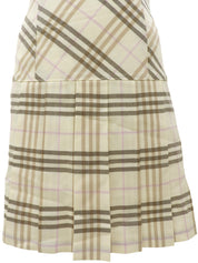 Nova 格纹图案吊带连衣裙，象牙色/多色