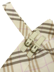 Nova 格纹图案吊带连衣裙，象牙色/多色