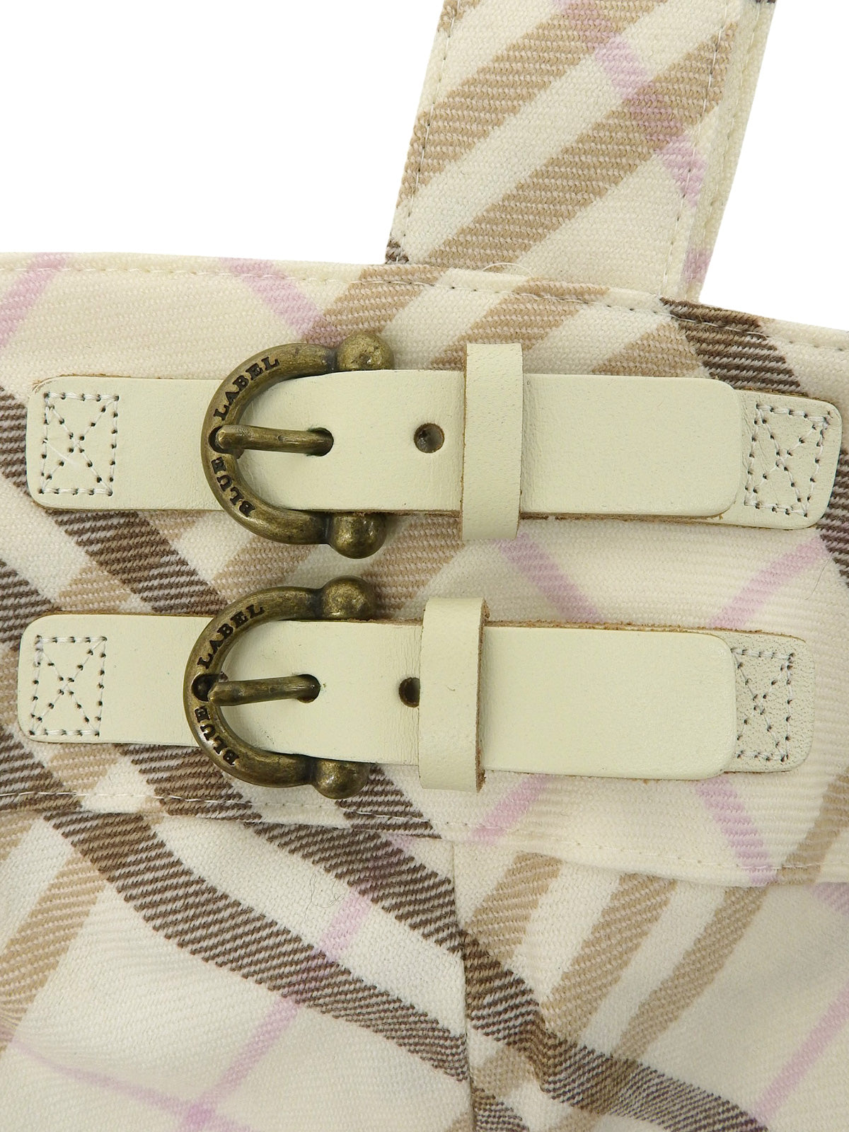 Nova 格纹图案吊带连衣裙，象牙色/多色