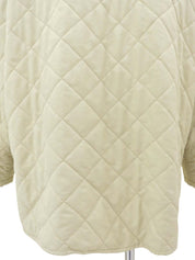 米色/棕色绗缝 Gancini 拉链外套