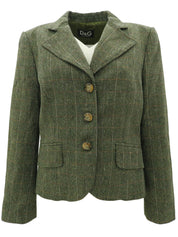 チェックパターンジャケット カーキ