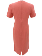 ウールワンピースセットアップ サーモンピンク/ホワイト