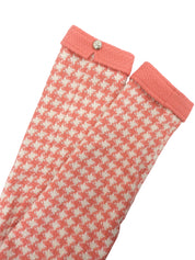 ウールワンピースセットアップ サーモンピンク/ホワイト