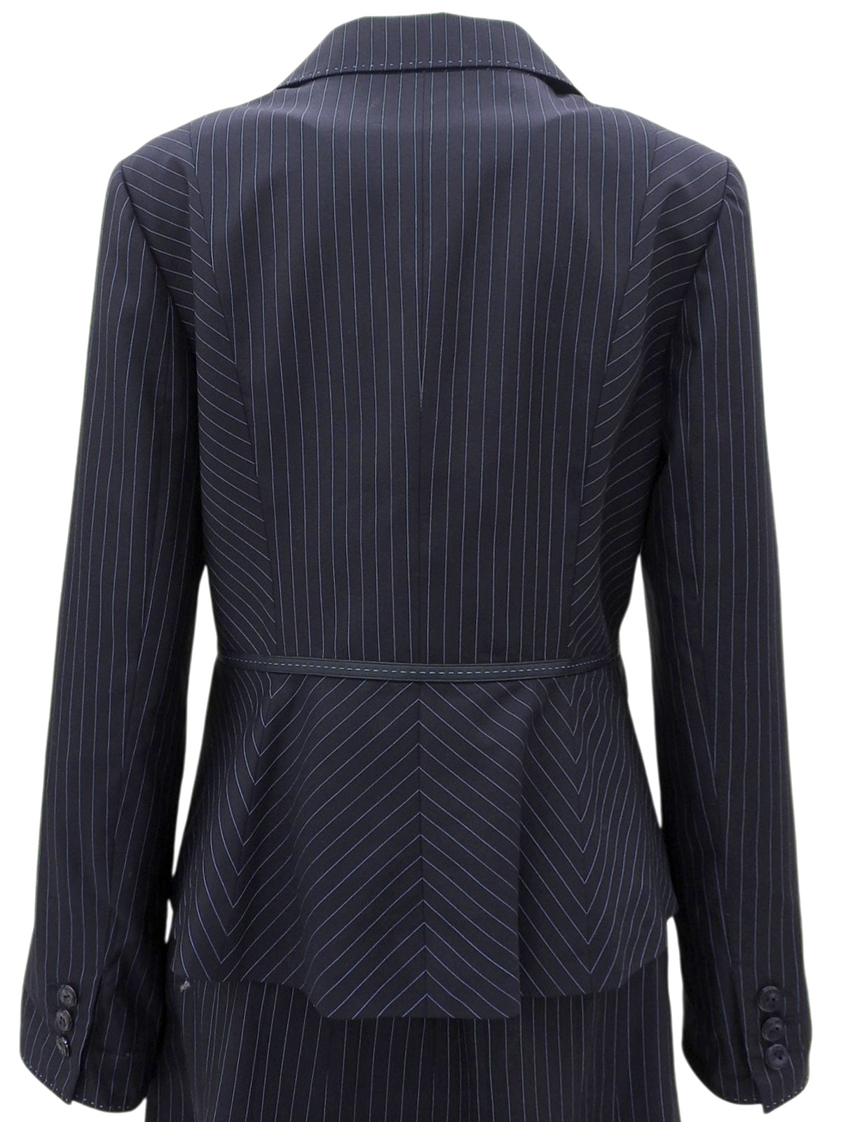 海军蓝/浅蓝色条纹图案Logo纽扣套装